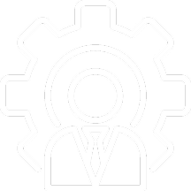 Person icon inside a gear symbol.